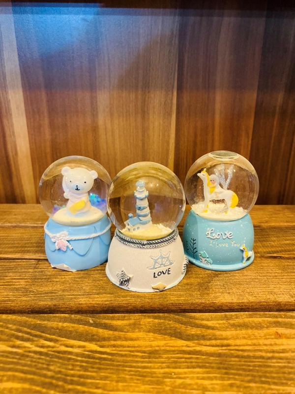 YENİ YIL YILBAŞI Noel hediyesi Kar küresi kardan adam ışıklı Mini - Image 1