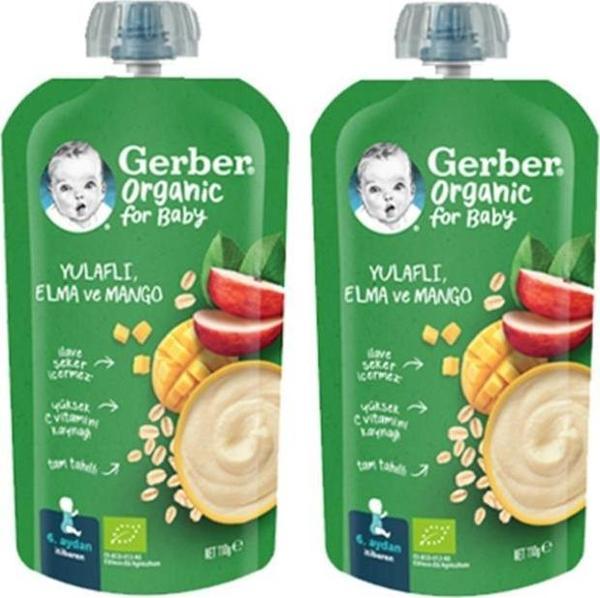 Gerber Or. Yulaflı Elma Ve Mango Püresi 110gr 4573 - Image 1