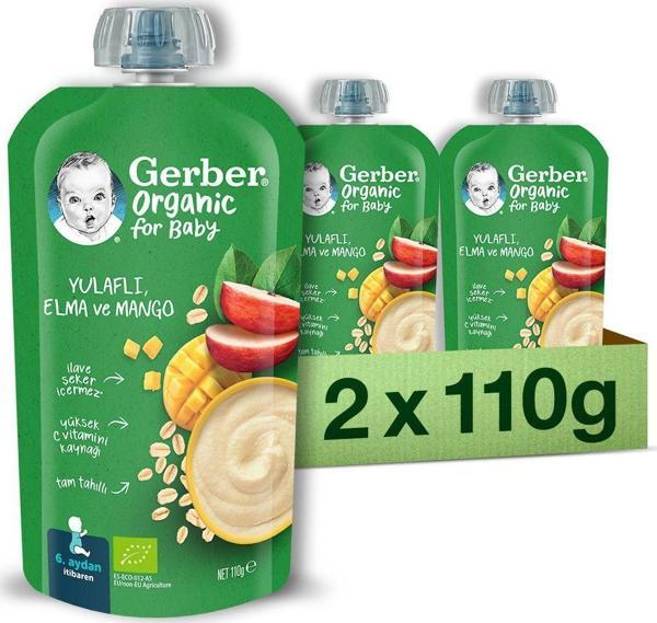 Gerber Or. Yulaflı Elma Ve Mango Püresi 110gr 4573 - Image 1
