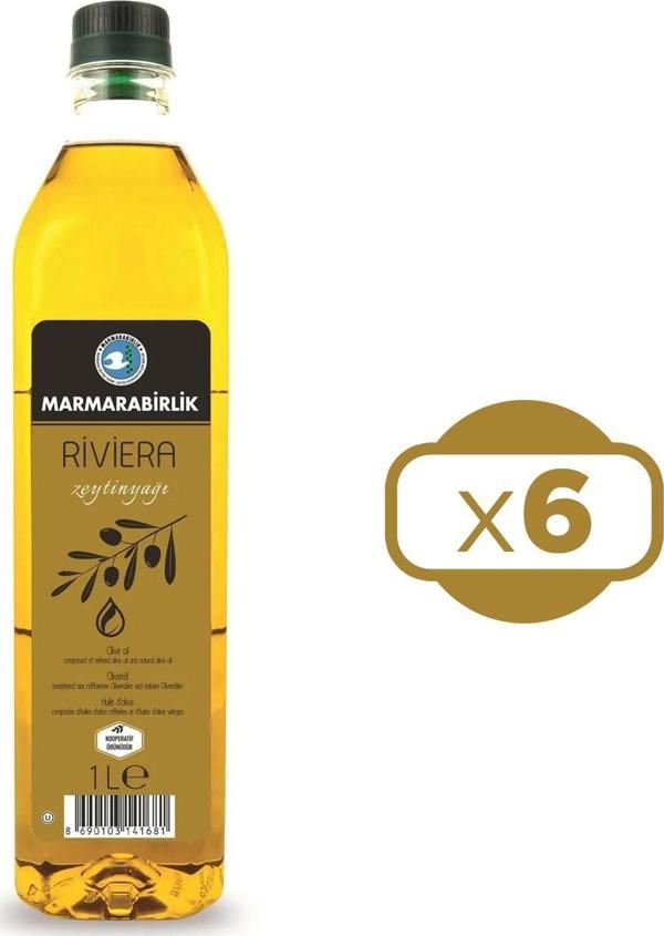 Marmarabirlik Riviera Zeytinyağı 1 lt Pet Şişe x 6 Adet - Image 1