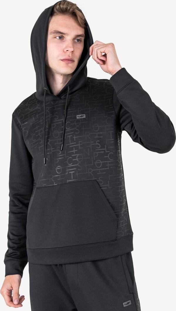 Lescon 23NTES001137633 Siyah Erkek Kapüşonlu Sweatshirt - Image 1