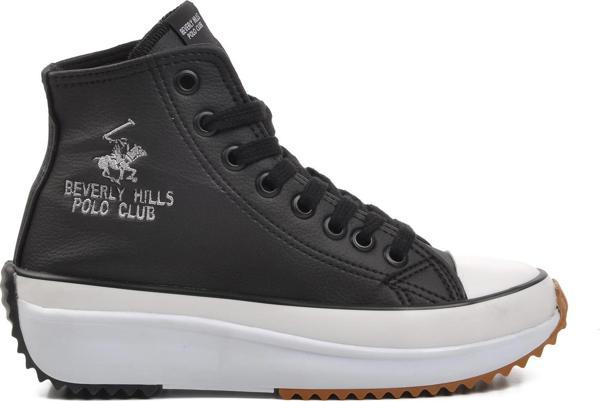 Beverly Hills Polo Club Po-30021 Siyah-Beyaz İçi Polarlı Kadın Hi Sneaker - Image 1