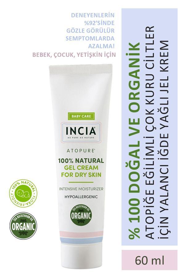 INCIA %100 Doğal Atopiğe Eğilimli Ciltler İçin Jel Krem Çok Kuru Ciltler İçin Yalancı İğde Yağı 60 ml - Image 1