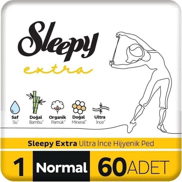 Sleepy Extra Ultra Ince Hijyenik Ped Normal 60 Adet Ped - Image 1