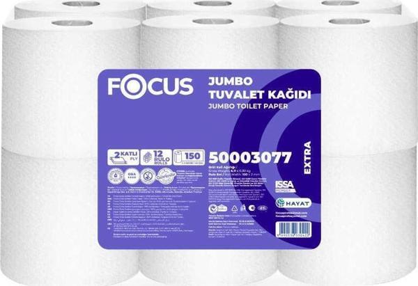 FOCUS EXTRA JUMBO MİNİ TUVALET KAĞIDI GFRJ 150 MT 12 Lİ - Image 1