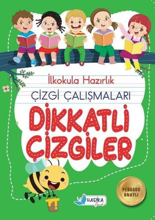 5 - 6 Yaş İlkokula Hazırlık Çizgi Çalışmaları Dikkatli Çizgiler - Harika Çocuk - Image 1