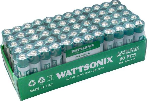 Wattsonix AAA İnce Kalem Pil Çinko - 60 Adet - Image 1