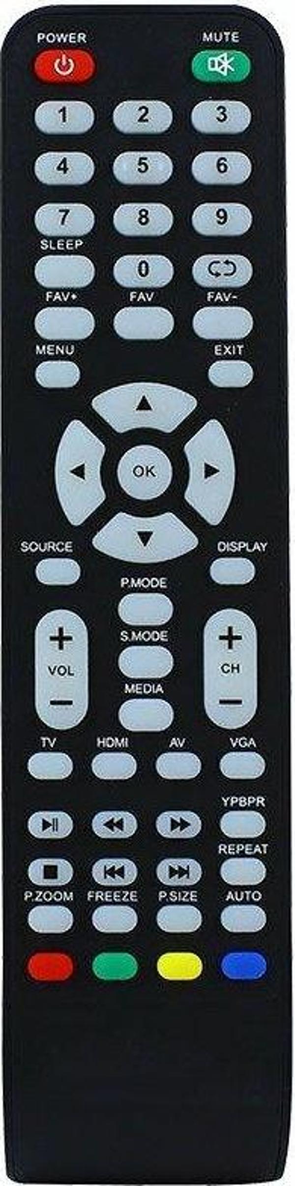 Jameson JS-1948 2255 Led Televizyon Kumandası 19''  22'' İnç - Image 1
