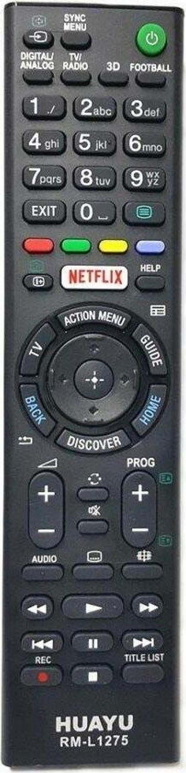 SONY 3D Smart LED TV Kumanda NETFLIX Tuşlu  Kumanda-RM-L1275 - Image 1