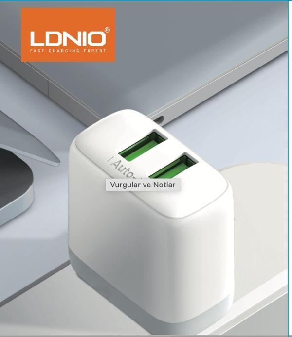 LDNIO EV ŞARJ SETİ A2221 + LİGHTNİNG  KABLO - Image 1
