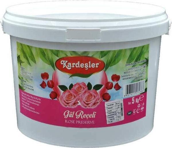 Kardeşler Şekerleme Gül Reçeli Kova 5 Kg - Image 1