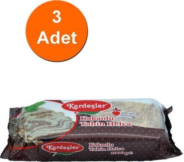 Kardeşler Şekerleme Kakaolu Tahin Helva 1 KG x 3 Adet - Image 1