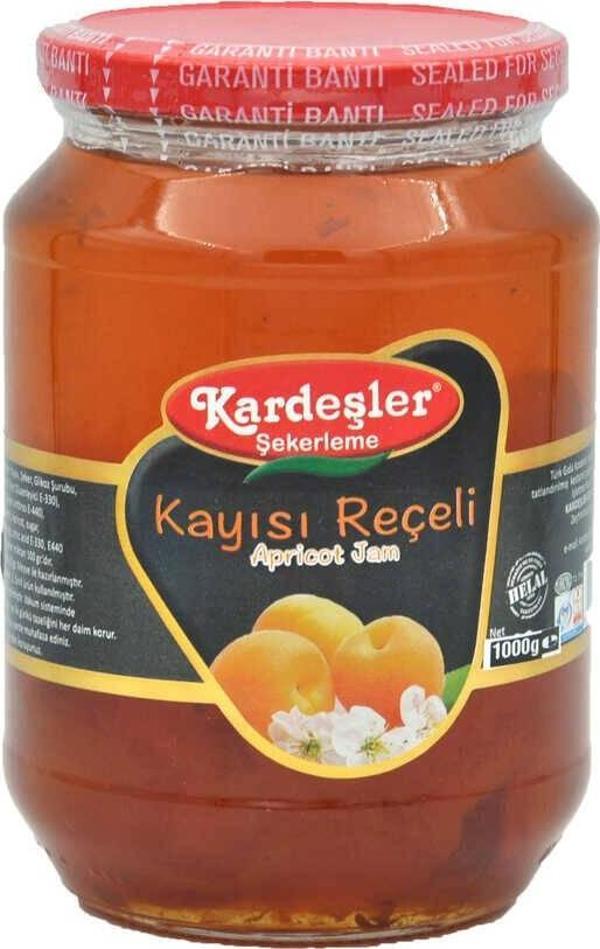 Kardeşler Şekerleme Kayısı Reçeli Cam Kavanoz 1000 G - Image 1