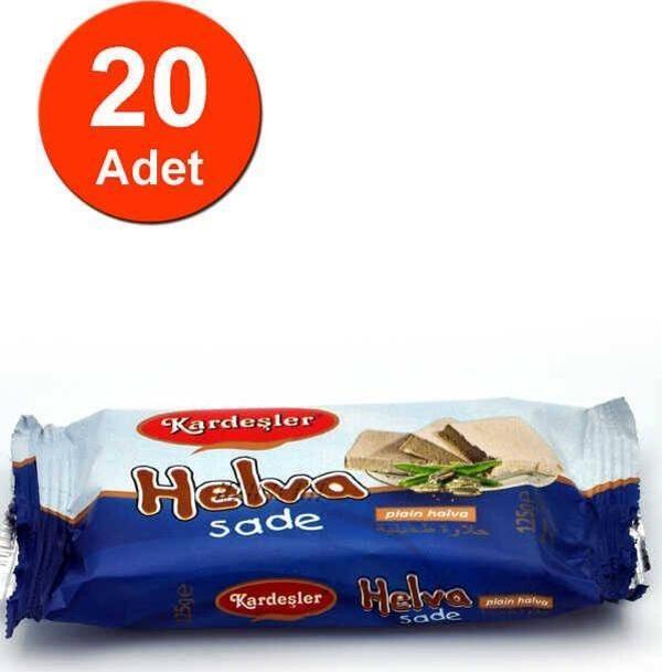 Kardeşler Şekerleme Sade Tahin Helva 125 G x 20 Adet - Image 1