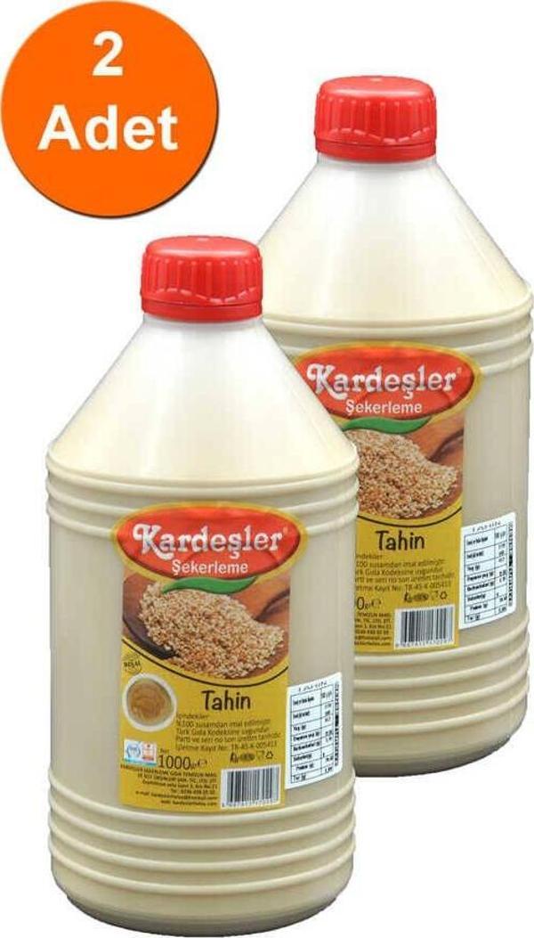 Kardeşler Şekerleme Tahin (%100 Susamdan) Bidon 980 G x 2 Adet - Image 1