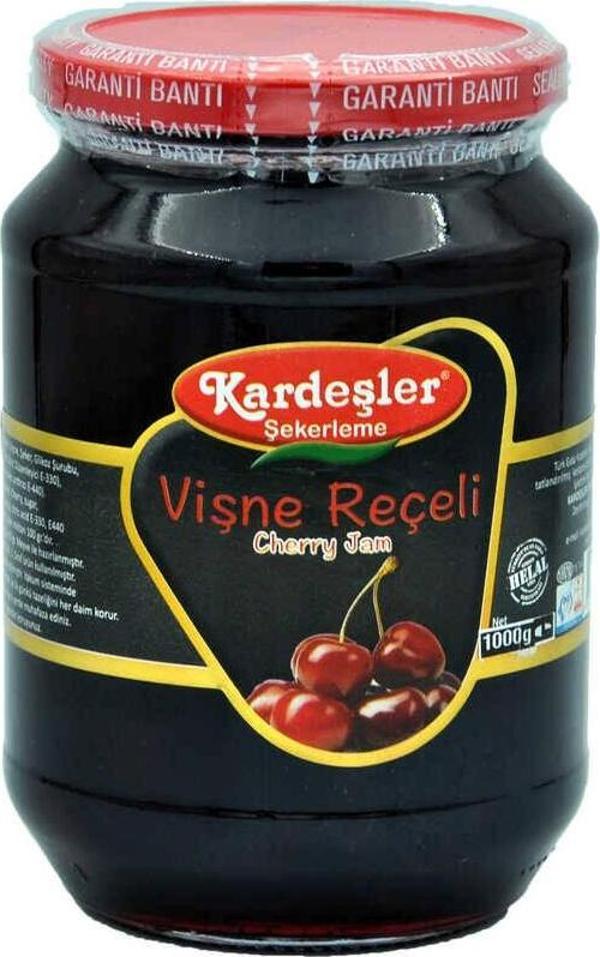 Kardeşler Şekerleme Vişne Reçeli Cam Kavanoz 1000 G - Image 1