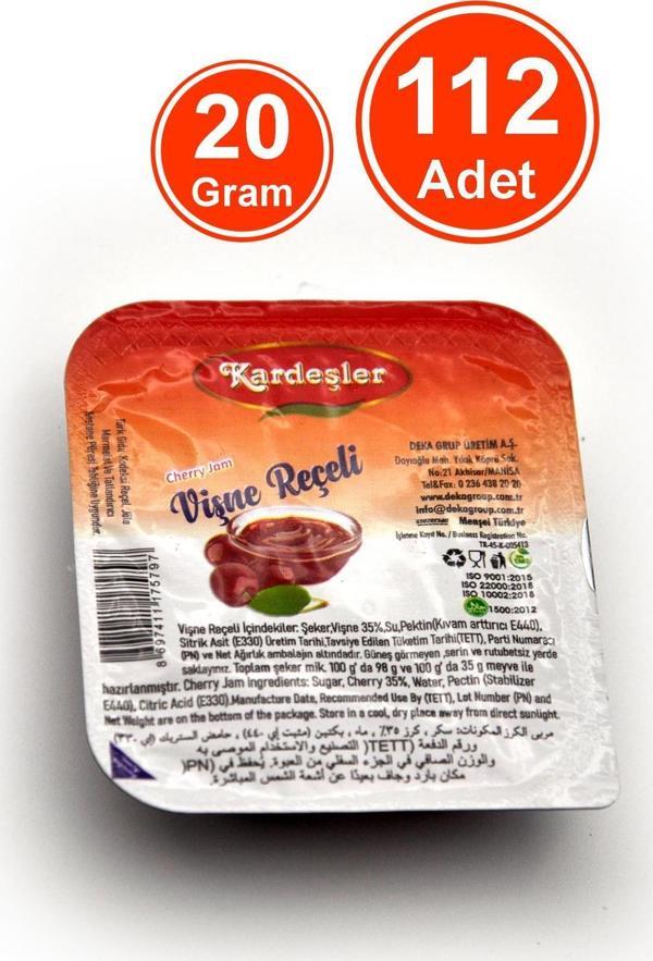 Kardeşler Şekerleme Vişne Reçeli Piknik Kahvaltılık 20 G x 112 Adet - Image 1