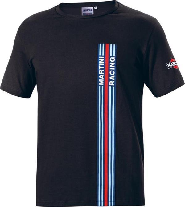 SPARCO MARTİNİ RACİNG BIG STRIPES T-SHİRT SİYAH  L  BEDEN - Image 1
