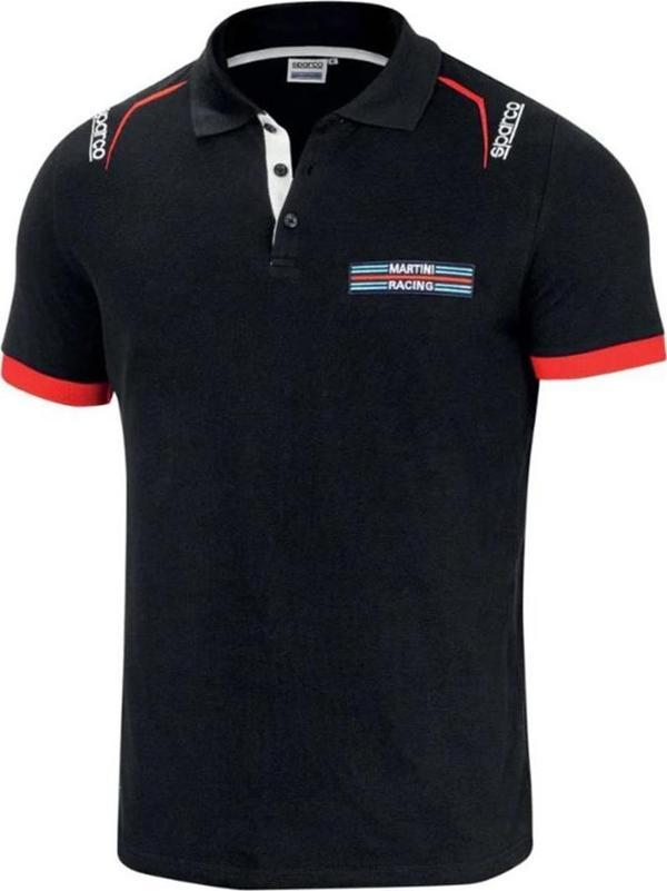 SPARCO MARTİNİ RACİNG POLO EMBROIDERIES SİYAH T-SHİRT  S  BEDEN - Image 1