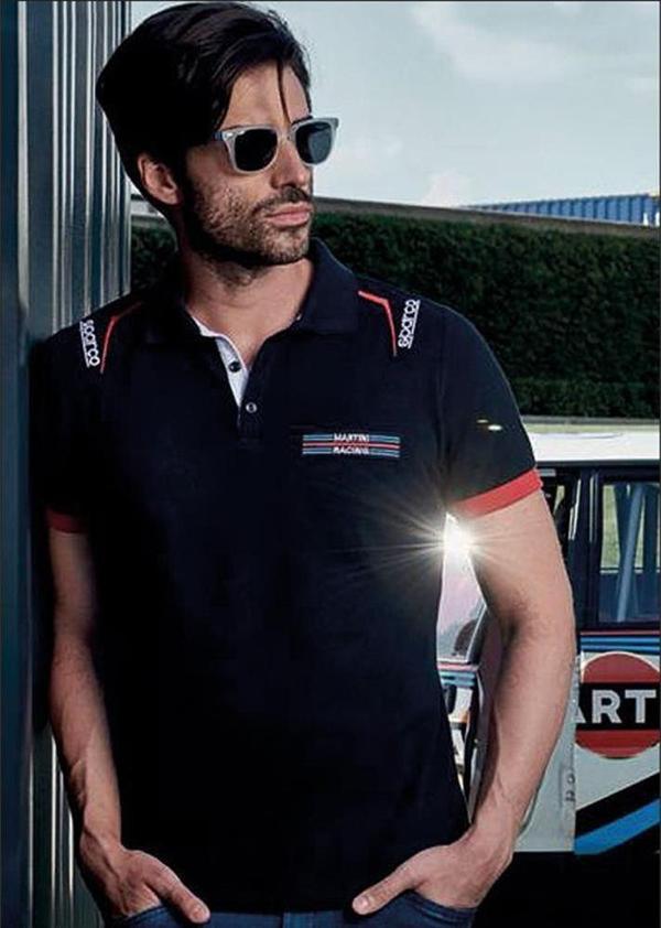 SPARCO MARTİNİ RACİNG POLO EMBROIDERIES SİYAH T-SHİRT  XL  BEDEN - Image 1