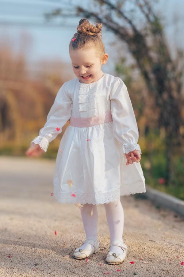 Kız Bebek Kız Çocuk Doğum Günü Parti Düğün Elbise Astarlı Saten Çocuk Giyim Bebek Giyim - Image 1