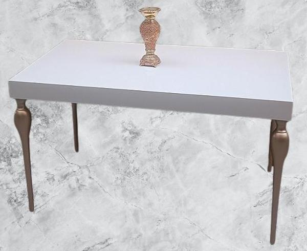 Orta Sehpa 90362 Demonto Kayın Tombul Yüksek Ayak Krem Renk Geniş Tablo El Yapım - Image 1
