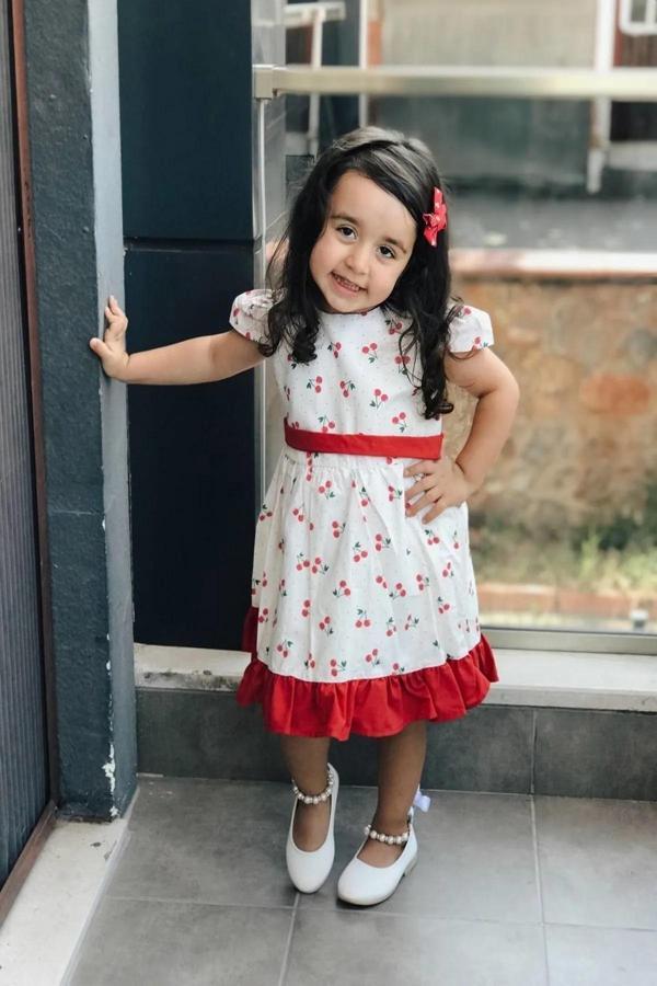 Yazlık Elbise Kısa Kollu Kız Çocuk Elbise Bebek Giyim Kız Bebek Elbise - Image 1