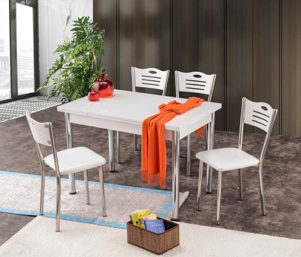 Sivas Gözde Mobilya Ekonomik Smart Mutfak Masa Sandalye Takımı 70x110 - Image 1