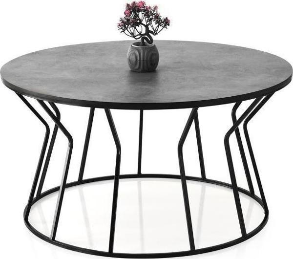 Sivas Gözde Mobilya Kum Saati Metal Orta Sehpa 80x43 cm - Image 1