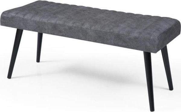 Sivas Gözde Mobilya Mutfak Bank Bench Oturma Markiz 110 cm Gri/Antrasit Kumaş - Image 1