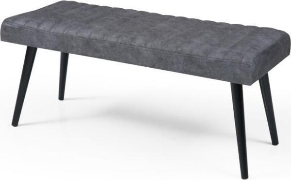Sivas Gözde Mobilya Mutfak Bank Bench Oturma Markiz 95 cm Gri/Antrasit Kumaş - Image 1