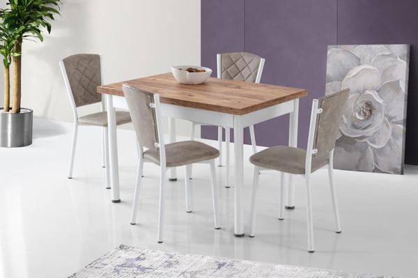 Sivas Gözde Mobilya Smart Milas Mutfak Masa Sandalye Takımı 70x110 - Image 1