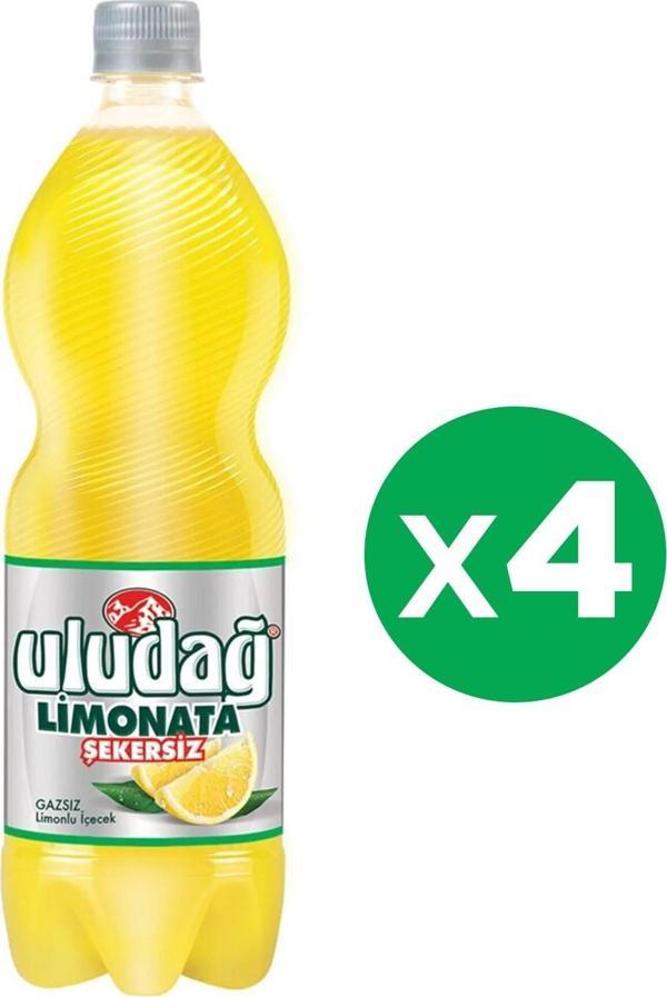 Uludağ Şekersiz Limonata 1 Lt x 4 Adet - Image 1