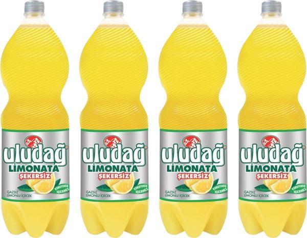 Uludağ Limonata Şekersiz 2 lt x 4 Adet - Image 1