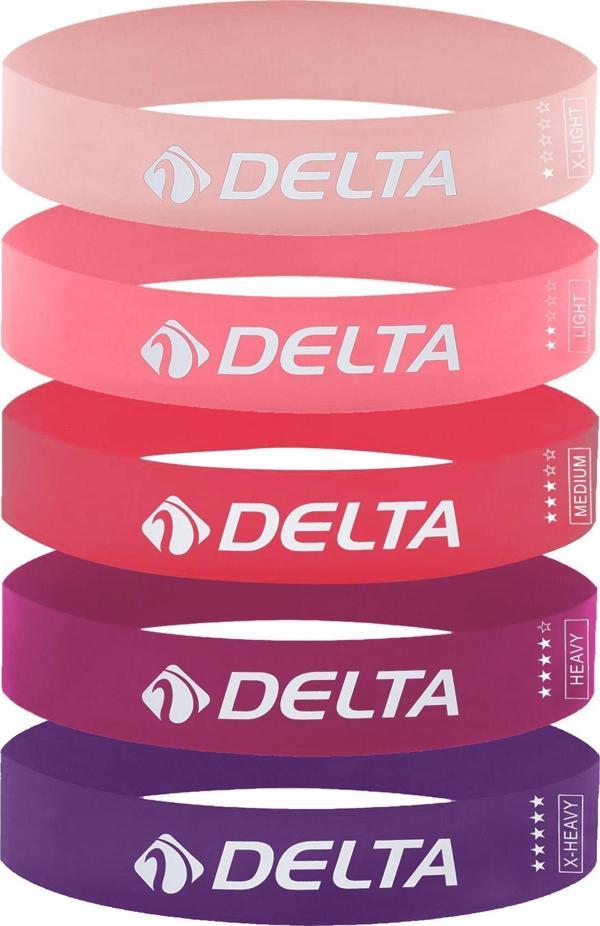 Delta Latex 5 Farklı Direnç Aerobik Pilates Direnç Egzersiz Bandı Squat Lastiği (Uç Kısmı Kapalı) - Image 1
