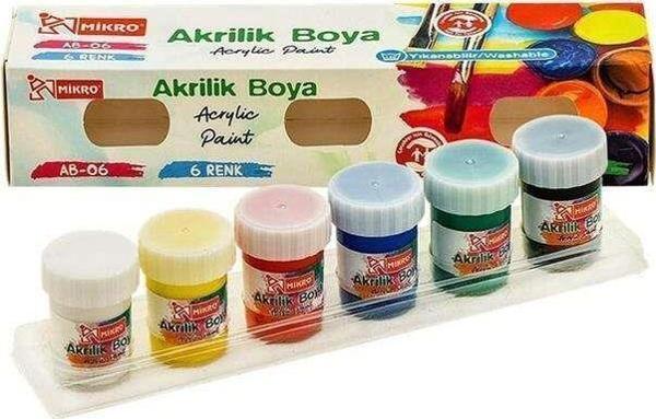 MİKRO AKRİLİK BOYA 6 RENK AB-06 - Image 1