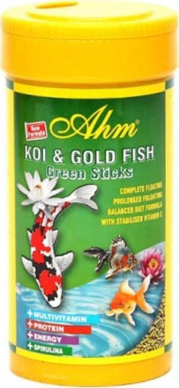 Ahm Koi Gold Fish Green Sticks 250 ml - Image 1
