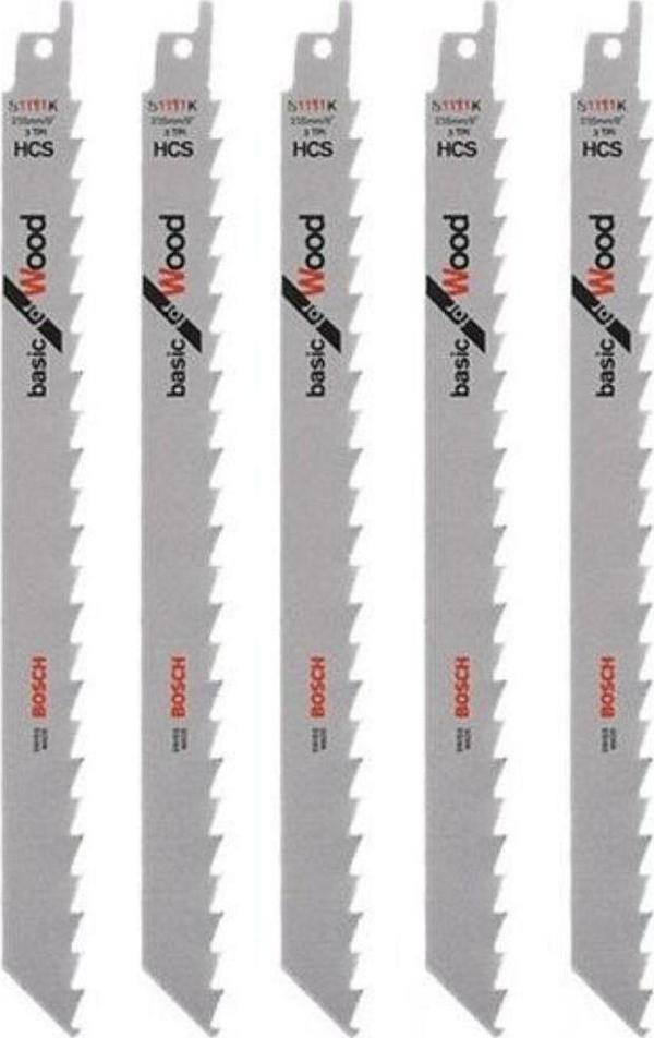 Bosch - Basic Serisi Ahşap için Panter Testere Bıçağı S 1111 K - 5'li  - Image 1