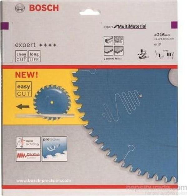 Bosch - Expert Serisi Çoklu Malzeme için Daire Testere Bıçağı 216*30 mm 64 Diş - Image 1