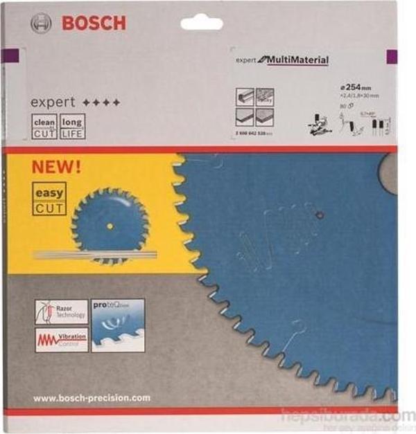 Bosch - Expert Serisi Çoklu Malzeme için Daire Testere Bıçağı 254*30 mm 80 Diş - Image 1