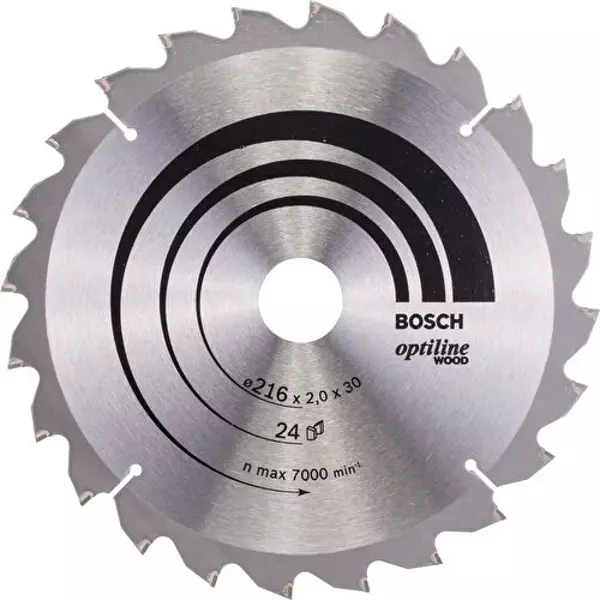 Bosch - Optiline Serisi Ahşap için Daire Testere Bıçağı B 216x30 mm-24 Diş - Image 1