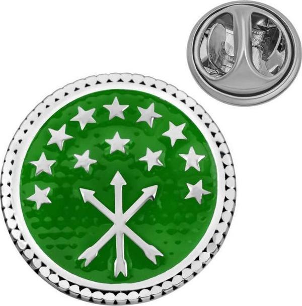 Gümüş Çerkes Bayrağı Rozet - Image 1