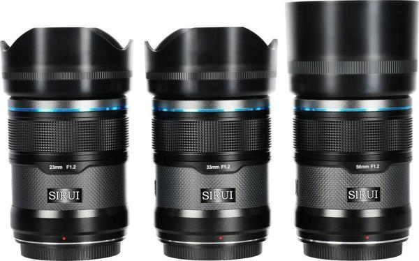 Sirui Sniper 23mm, 33mm, 56mm f/1.2 APS-C AF Lens Seti (Sony E, Siyah) - Image 1