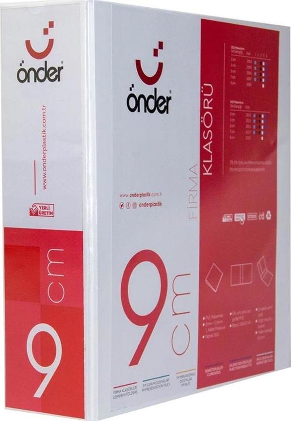 Önder Sunum Klasörü 2 Halkalı 90 MM A4 Beyaz 2009-5 - Image 1