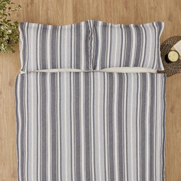 Karaca Home Denim Farley Çift Kişilik Yatak Örtüsü Seti İndigo - Image 1