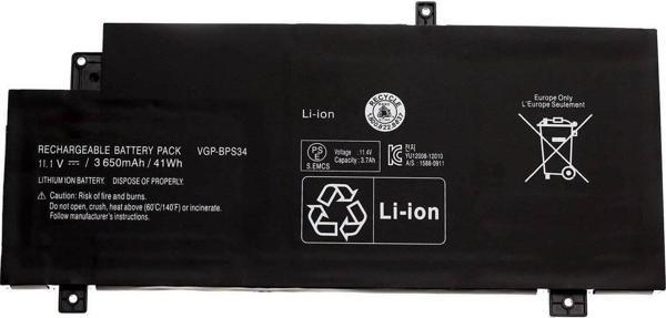 SONY ile Uyumlu Vaio SVF14AA1QW Batarya ile  Pil VGP-BPS34 - Image 1
