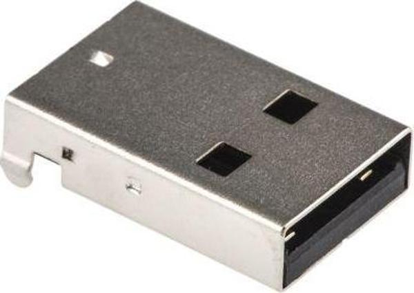 Dik Açılı SMT Tipi A USB Dişi Konnektör  (Right Angle SMT Type A USB Connector Plug) - Image 1
