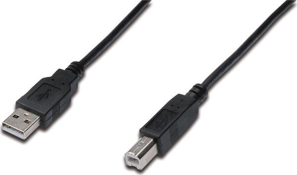 USB 2.0 Bağlantı Kablosu, USB A Erkek - USB B Erkek, 1 metre, AWG 28, UL, siyah renk - Image 1