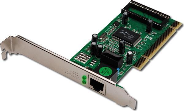 Digitus 10/100/1000 Mbps Gigabit PCI Ethernet Kartı, 32-bit, Realtek RTL8169SC chip takımı, Low prof - Image 1