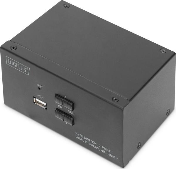 Digitus 2 Port USB 2.0 HDMI Çift Ekran Bağlantılı, 4K, KVM (Keyboard/Video Monitor/Mouse) Periferi ( - Image 1